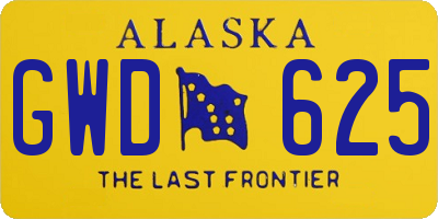 AK license plate GWD625