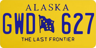 AK license plate GWD627