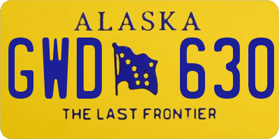 AK license plate GWD630