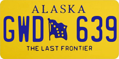 AK license plate GWD639