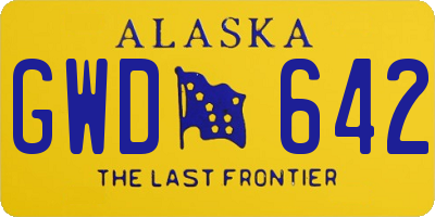 AK license plate GWD642