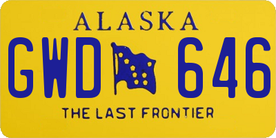 AK license plate GWD646