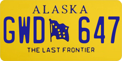 AK license plate GWD647