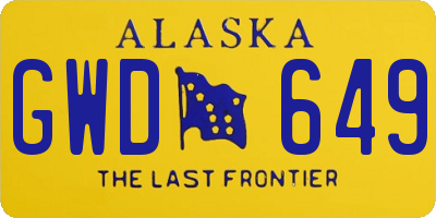 AK license plate GWD649