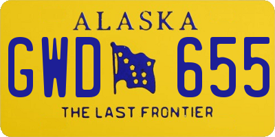 AK license plate GWD655