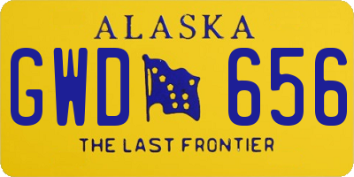 AK license plate GWD656