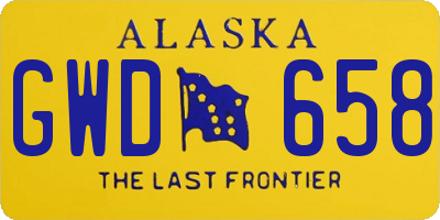 AK license plate GWD658