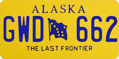 AK license plate GWD662