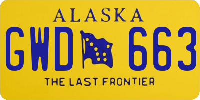 AK license plate GWD663