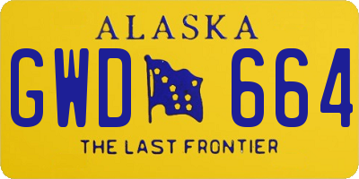 AK license plate GWD664