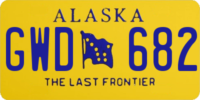 AK license plate GWD682