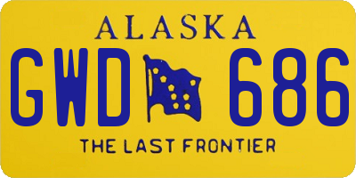 AK license plate GWD686