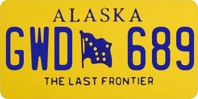 AK license plate GWD689