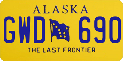 AK license plate GWD690