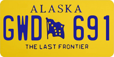 AK license plate GWD691