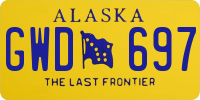 AK license plate GWD697