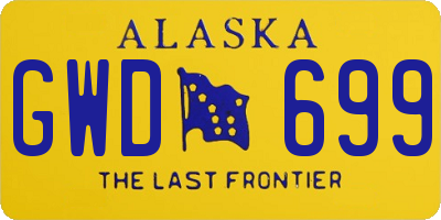 AK license plate GWD699