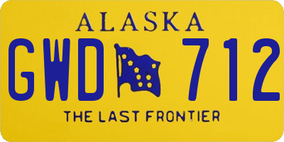 AK license plate GWD712