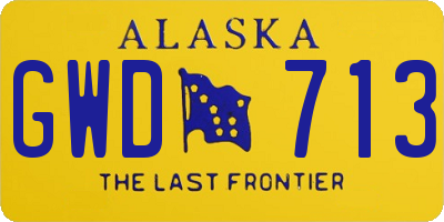 AK license plate GWD713