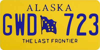 AK license plate GWD723