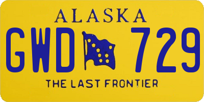 AK license plate GWD729