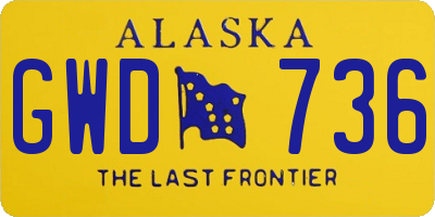 AK license plate GWD736