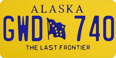 AK license plate GWD740