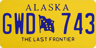 AK license plate GWD743