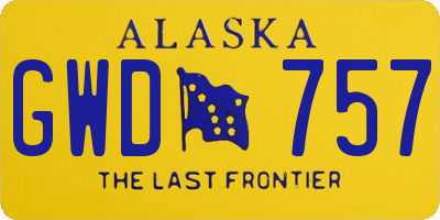 AK license plate GWD757