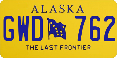 AK license plate GWD762