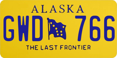 AK license plate GWD766