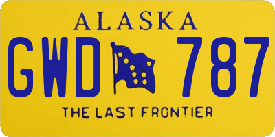AK license plate GWD787