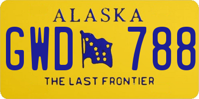 AK license plate GWD788