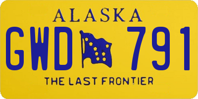 AK license plate GWD791