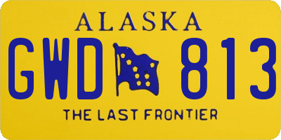 AK license plate GWD813