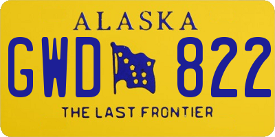 AK license plate GWD822