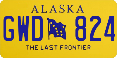 AK license plate GWD824