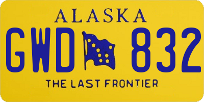 AK license plate GWD832