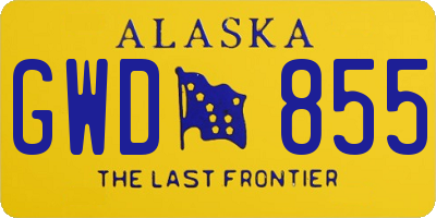 AK license plate GWD855