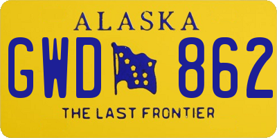 AK license plate GWD862