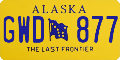 AK license plate GWD877