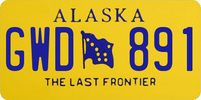 AK license plate GWD891