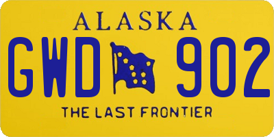 AK license plate GWD902