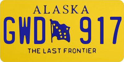AK license plate GWD917
