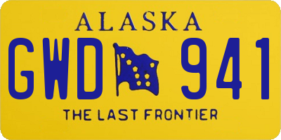 AK license plate GWD941