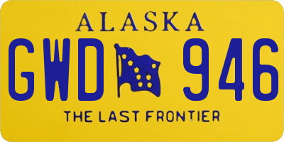 AK license plate GWD946