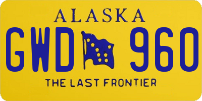 AK license plate GWD960