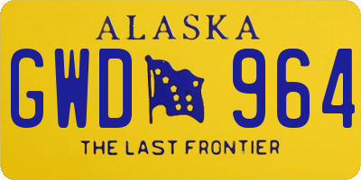 AK license plate GWD964