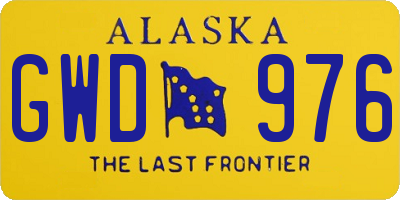 AK license plate GWD976