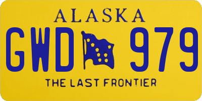 AK license plate GWD979